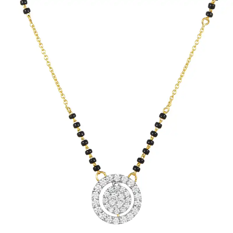 18K White and Yellow Gold and Diamond Mangalsutra